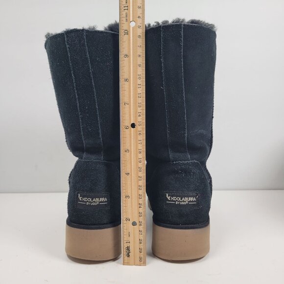 Koolaburra By UGG Women's Black Suede Mid-Calf Boots 1014301 US Size 7 - Picture 10 of 12